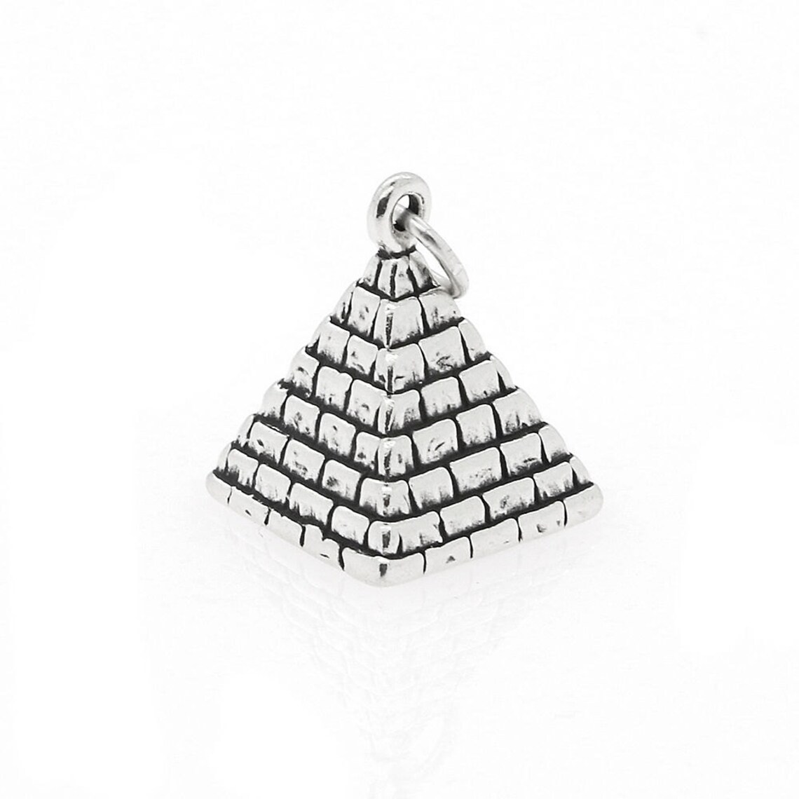 Sterling Silver Travel Egyptian Pyramid Charm 3d Charm Etsy