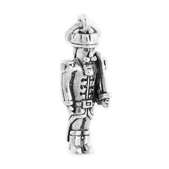 Sterling Silver Christmas Nutcracker Soldier Charm 3d charm