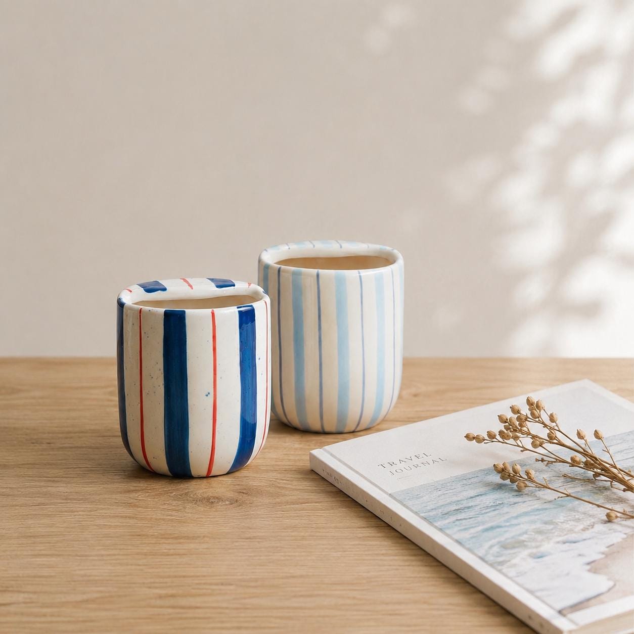 Blue striped mug - Etsy 日本