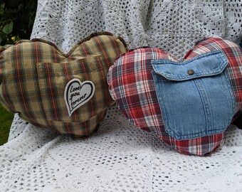 Memory heart pillow