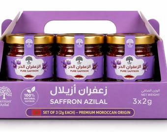Natural Spice Moroccan Saffron Taliouine – Set of 3 (3x2g) Organic Grade A  vegetable seeds