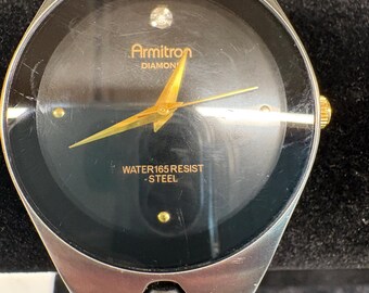 Men's Vintage Armitron Diamond Two-Tone Dress Watch