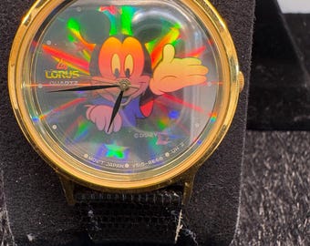 Vintage Lorus Walt Disney Mickey Mouse-hologramhorloge.  Japans kwartsuurwerk
