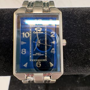 Vintage Q Collection Męski prostokątny zegarek kwarcowy