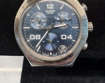 Vintage Men's Swatch Irony Chrono "Blustery" Quartz Wristwatch