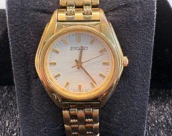 Vintage Seiko Ladies Gold Tone Quartz Dress Watch