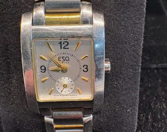 Vintage ESQ by Movado Swiss Venture Tank-Style Dress Watch