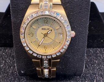 Vintage Relic by Fossil dames Queen's Court goudkleurig kwartshorloge van roestvrij staal
