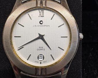 Vintage J.B. Champion Quarzuhr Zweifarbiges SS-Design