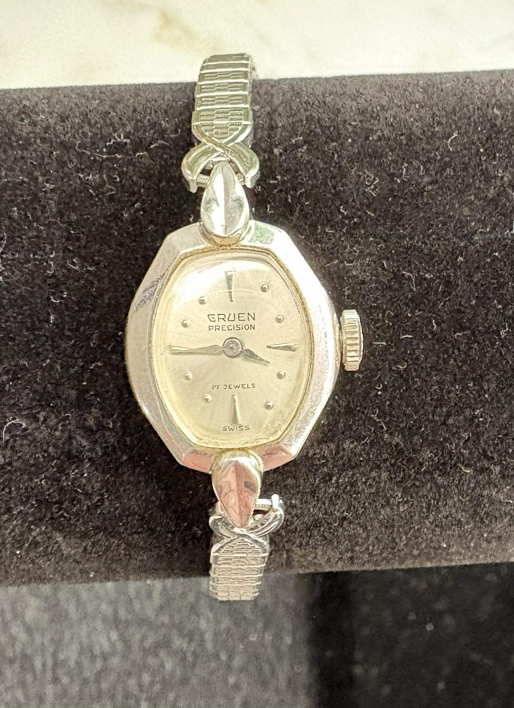 Vintage Working 50’s Gruen 10k RGP Manuel Wind Scarab Genuine Stone Watch scarab watch | eBay main image 2