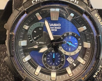 Montre chronographe robuste Casio MCW-200H vintage pour homme