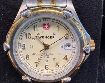 Montre-bracelet militaire suisse design CMS Wenger vintage