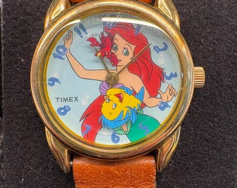 Vintage Timex "The Little Mermaid" Disney-horloge uit de jaren 90