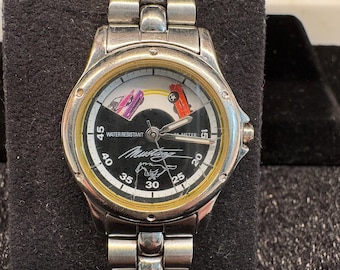Vintage Rare Ladies Ford Mustang Triple Animated F117M Quartz Wristwatch