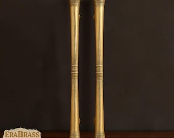 Para mosiężnych klamek do drzwi 39,37" w stylu vintage, klamki do drzwi wejściowych, okucia do drzwi mosiężnych w stylu antycznym