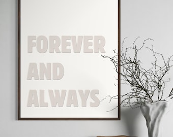 Forever and Always | Minimalist Wall Art Print