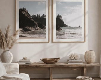 Luxury Coastal Wall Art Set | Minimalist Ocean Photography | Neutral Beach Prints