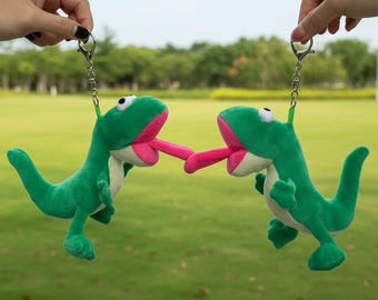Screaming Tom Lizard Plush - Magnetic Tongue - 13cm Interactive Sound Toy