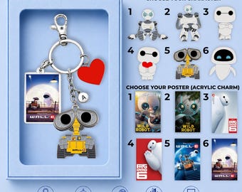 Wall-E Funny Keychain Matching Keychains Baymax Anime Keychain Best Friends Keychains Y2K Keychain Backpack Keychain