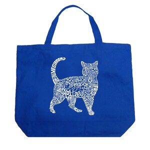 Large Tote Bag - Cat Created out of cat themed words