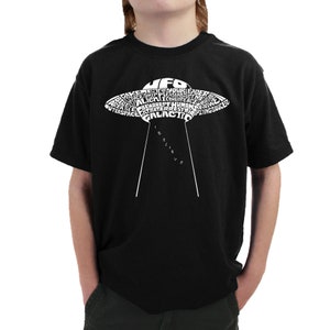 Boy&#39;s Word Art T-shirt - Flying Saucer UFO