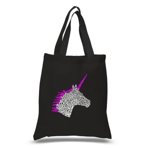 Small Word Art Tote Bag - Unicorn