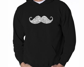 Sudadera con capucha para hombre - Creado a partir de diferentes maneras de estilizar un bigote