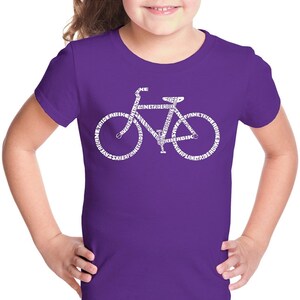 Girl&#39;s T-shirt - Created using the word Save a Planet, Ride a Bike