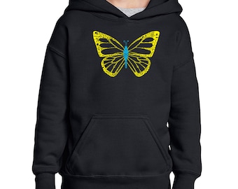 売れ筋商品|||エルエーポップアート カットソー トップス レディース Women's Butterfly Word Art Hooded Sweatshirt Purple Butterfly - Women's Word Art Hooded Sweatshirt – LA Pop Art