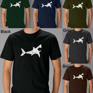 Men&#39;s T-shirt - Shark - Created out of the words &quot;Bite Me&quot;