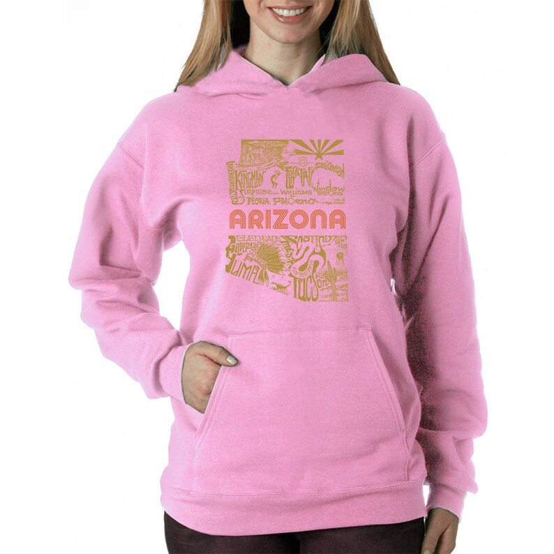 Women/'s Word Art Hooded Sweatshirt Az Pics