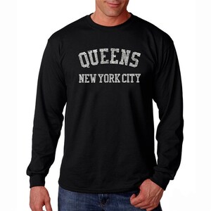 Men's Long Sleeve T-shirt - Popular Neighborhoods in Queens, NY