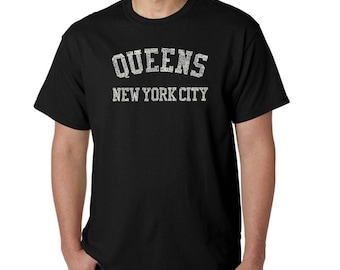 Men's T-shirt - Created out of Popular Queens NY Neighborhoods