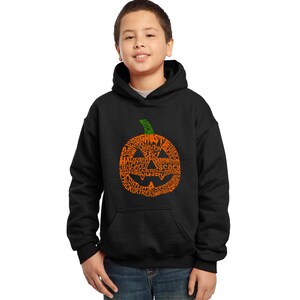 Boy&#39;s Word Art Hooded Sweatshirt - Pumpkin