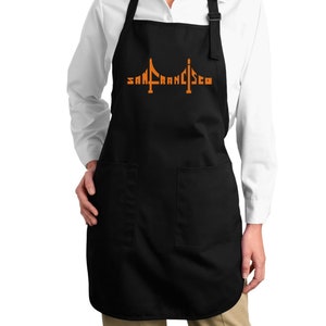 LA Pop Art &quot;Word Art&quot; Full Unisex Apron - San Francisco Bridge