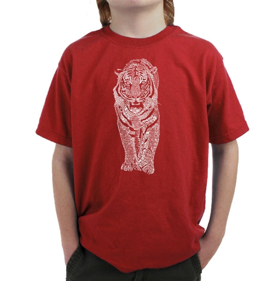 Boy's T-shirt Tiger Created Using a List of Popular - Etsy