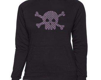 売れ筋商品|||エルエーポップアート カットソー トップス レディース Women's Rock and Roll Skull Word Art Hooded Sweatshirt Black YHCLEFBLACK_2afc96b3-0297-4c56