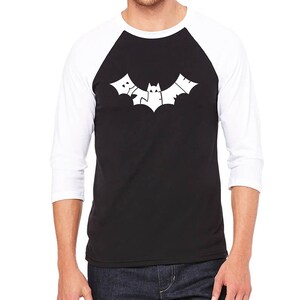 Men&#39;s Raglan Baseball Word Art T-shirt - Bat - Bite Me