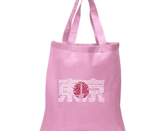 Small Word Art Tote Bag - Tokyo Sun - Etsy