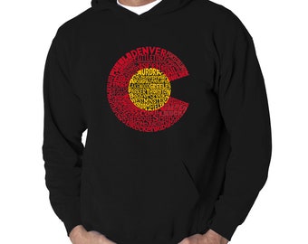 Men's Word Art Hooded Sweatshirt - Colorado