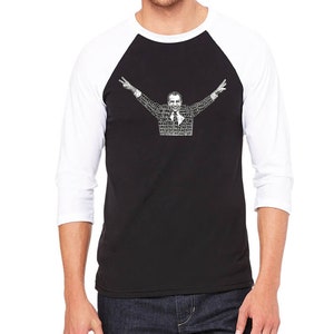 Men&#39;s Raglan Baseball Word Art T-shirt - I&#39;m Not A Crook