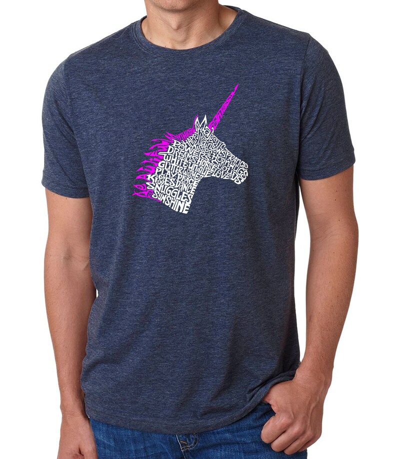 Men/'s Premium Blend Word Art T-shirt Unicorn