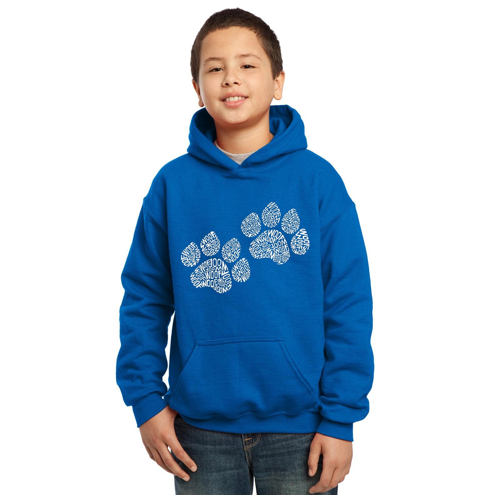 Boy's Hooded Sweatshirt Dog Paw Prints Created Out of - Etsy
