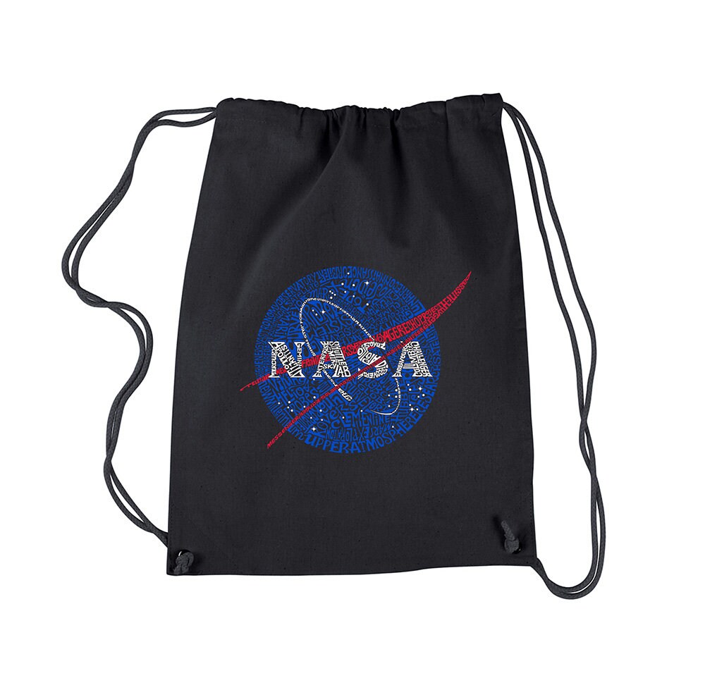 NASA Unisex Student Backpack All Over Print Black 
