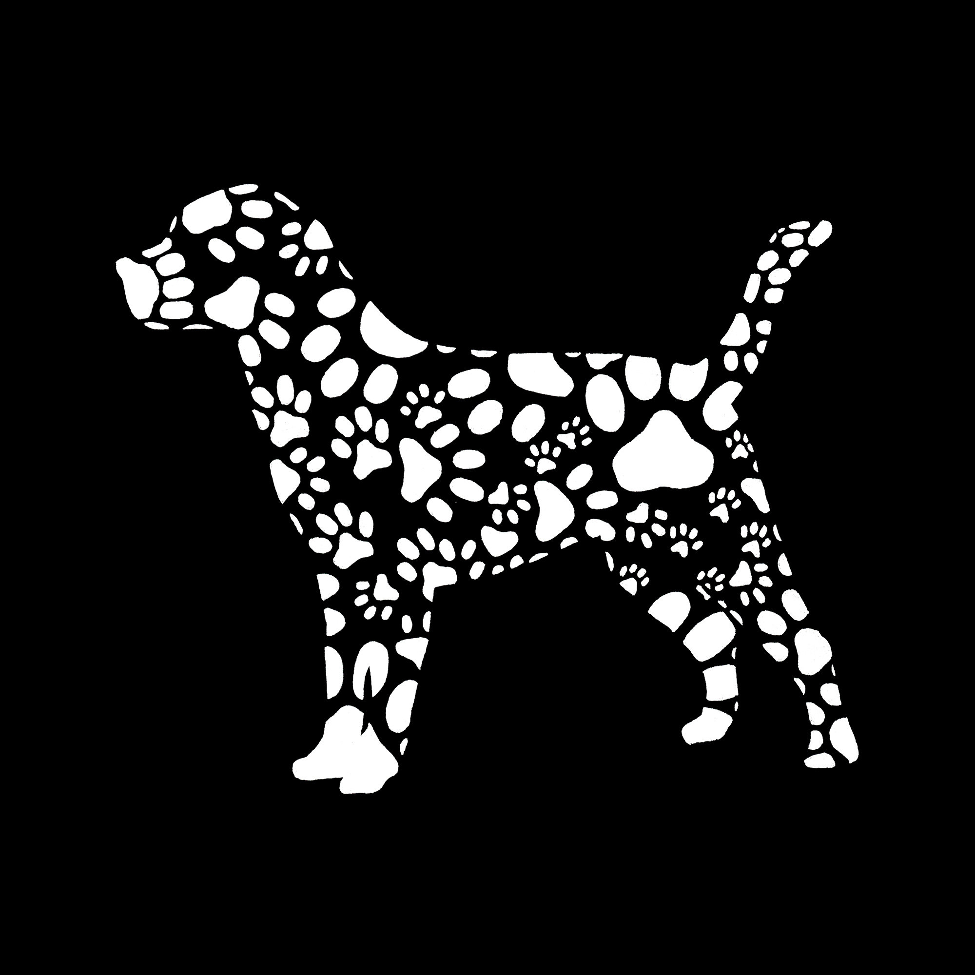 売れ筋商品|||エルエーポップアート カットソー トップス レディース Women's Dog Paw Prints Word Art Hooded Sweatshirt Purple LA Pop Art Girl's 