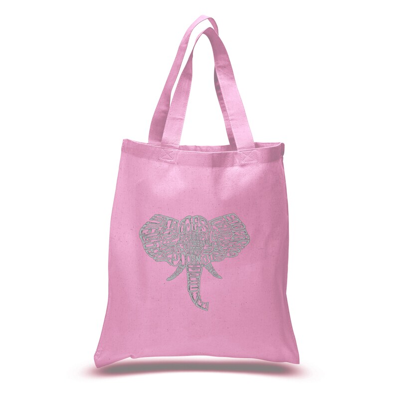 Small Word Art Tote Bag Tusks