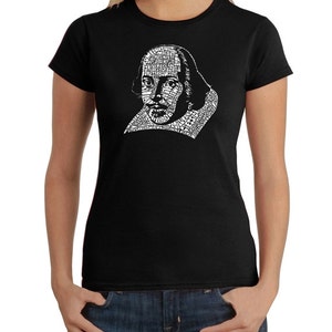 Women's T-shirt Created using The titles of all of William Shakespeare's Comedies & Tragedies image 1