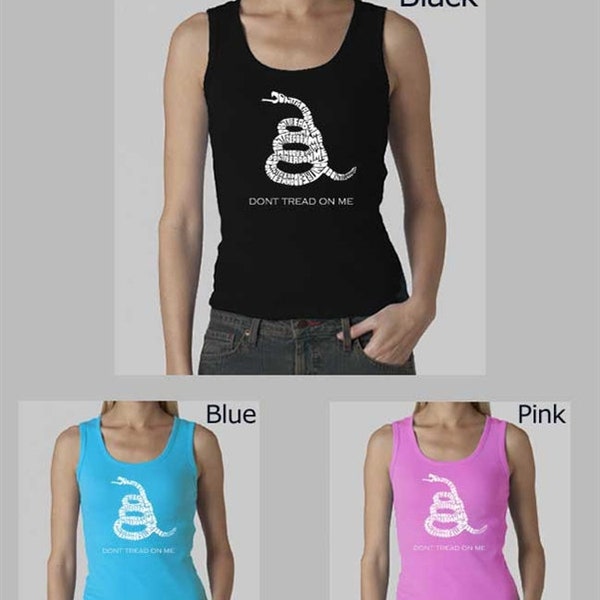 Women's Beater Tank Top - Created using the words Dont Tread on Me