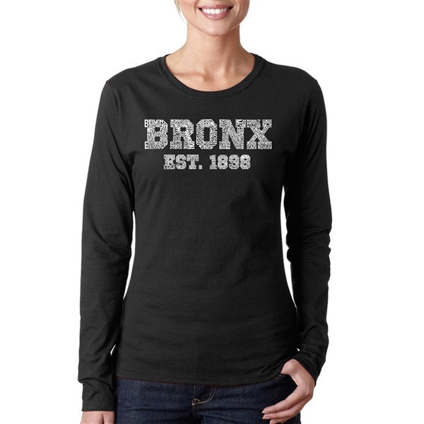 Women's Long Sleeve Shirt - Popular Neighborhoods in Bronx, NY