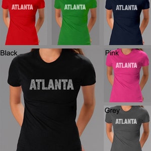 Women&#39;s T-shirt - Created using the names of popular Atlanta Neighborhoods